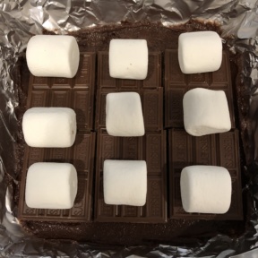 Making delicious S'mores Brownies