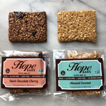 Gluten-free vegan quinoa bars by Hope Bars
