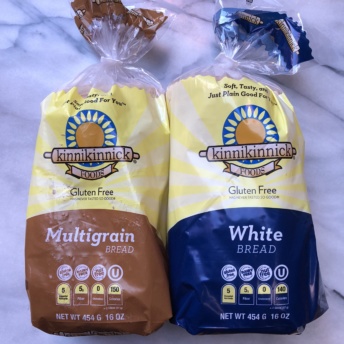 Gluten-free multi-grain and white bread by Kinnikinnick