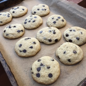 Gluten-free Chocolate Chip Cookies fresh out of the oven