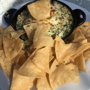 Gluten-free spinach & artichoke dip from Tony P's Dockside Grill