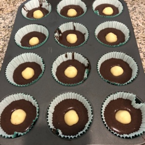 Sugar Cookie in Chocolate Cupcakes