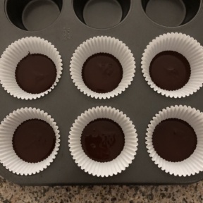 First layer of Peanut Butter Cups