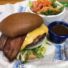 Gluten-free burger from Islands Restaurants