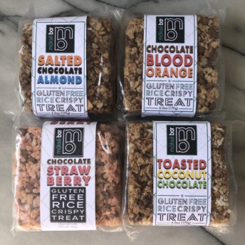 Four flavors of rice krispy treats by Makse Bar