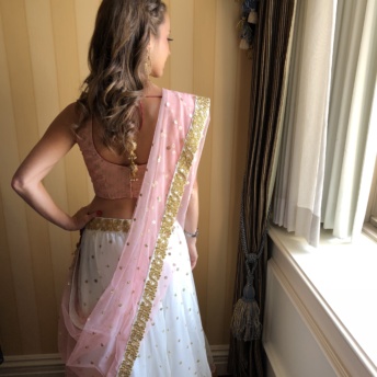 Jackie at her friend's wedding