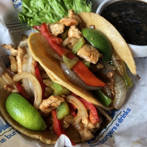 Chicken tacos at Islands