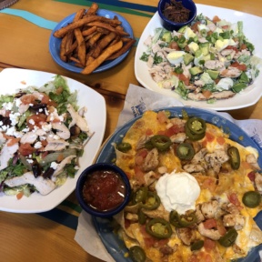 Gluten-free fries, nachos, and salads from Islands Restaurants