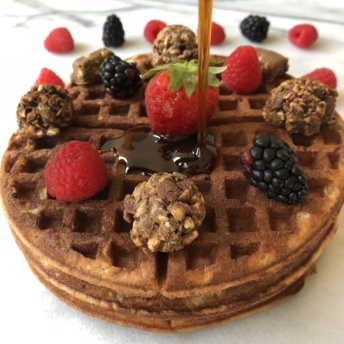 Paleo waffles with Exo Protein paleo protein bites