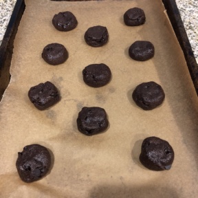 Double Chocolate Chip Cookies ready for the oven