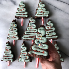 Ready to eat Christmas Tree Brownies