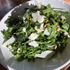 Gluten-free arugula salad from Kettle Black