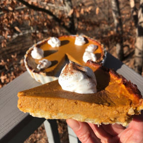 Pumpkin Pie with whipped topping