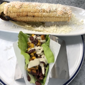 Mexican corn and lettuce cup taco from Taco Guild