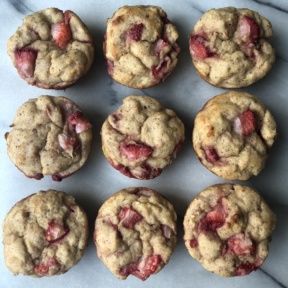 Strawberry Banana Protein Muffins