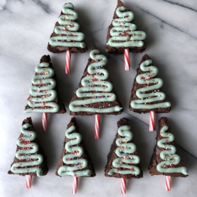Christmas Tree Brownies for the holidays