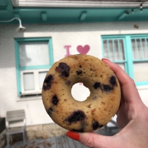 Gluten-free paleo huckleberry donut from Five Daughters Bakery