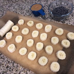 Making Chocolate Dipped Nut Butter Banana Bites