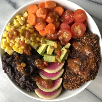 Gluten-free Buddha bowl with cod from Hook Line and Savor