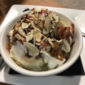 Ice cream sundae by Timberline Steaks & Grille