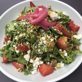 Arugula and strawberry salad from Mint + Craft