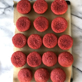 Red Velvet Cupcakes out of the oven