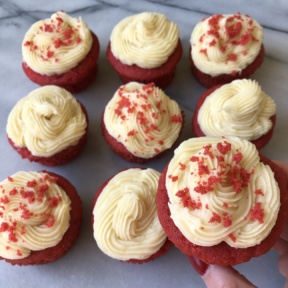 Red Velvet Cupcakes with cream cheese frosting