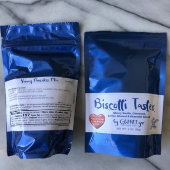 Gluten-free vegan pancake mix and biscotti from GluFREEgan