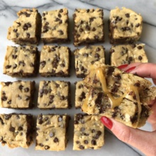 Honey Nut Blondies with Manuka honey drizzle