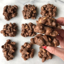 Gluten-free dairy-free Chocolate Peanut Clusters