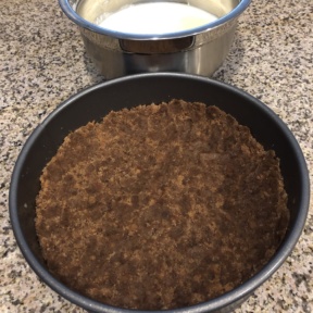 Making the crust for Snickerdoodle Cheesecake