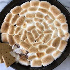 S'mores Skillet Dip with GF graham crackers