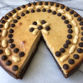 Inside of Brownie Bottom Peanut Butter Cheesecake