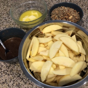 Making Granola Apple Crisp