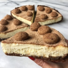 Snickerdoodle Cheesecake with Enjoy Life Foods cookies from Vitacost