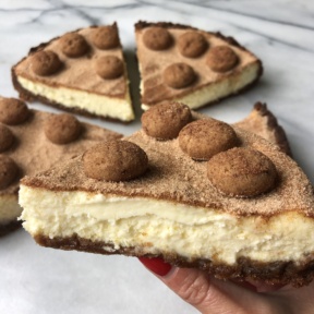 Delicious gluten-free dairy-free Snickerdoodle Cheesecake