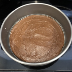 Making brownies for Brownie Bottom Peanut Butter Cheesecake