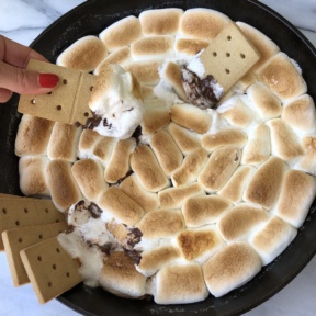 Digging into the S'mores Skillet Dip