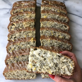 Slice of Lemon Poppy Seed Loaf