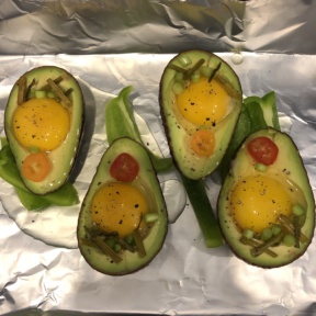 Making Baked Eggs in Avocado