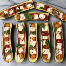 Gluten-free Zucchini Pizza Boats