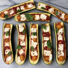 Gluten-free Zucchini Pizza Boats