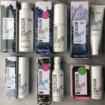 Skincare products by Mother Dirt