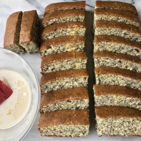 Lemon Poppy Seed Loaf with icing