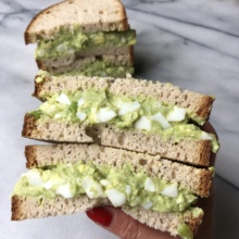 Gluten-free paleo Avocado Egg Salad Sandwich