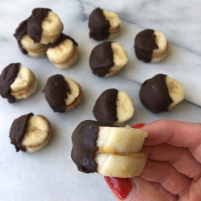 Chocolate Dipped Nut Butter Banana Bites