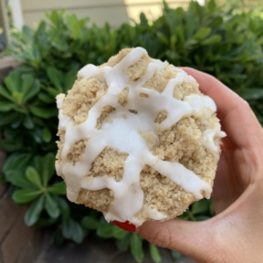 Gluten-free crumb donut at Karma Baker