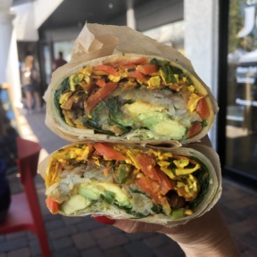 Gluten-free breakfast burrito from JOi Cafe