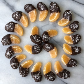 Dairy-free Chocolate Dipped Clementine Slices