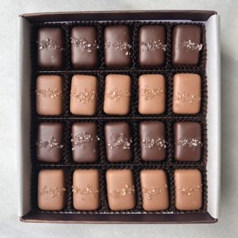 Box of gluten-free chocolates by Fran's Chocolates